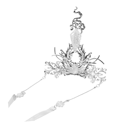 FOMIYES Chinesische Vintage Haarkrone Mit Abnehmbaren Bändern Aus Legierung Für Herren Traditionelle Hanfu Haarspange Mit Quasten Antiker Kopfschmuck Für Kostüme Und Festivals von FOMIYES