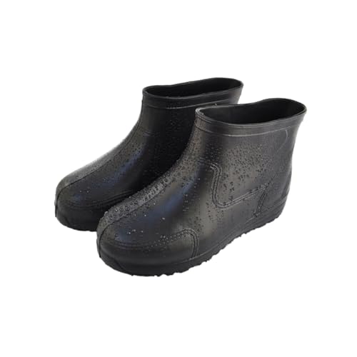 FOMIYES Antirutsch Low Canister Regen Schuhe EVA Niedrige Säure Beständige Stiefel für Damen und Herren Schwarz mit Dickem Absatz und Verschleißfester Sohle für Sichere Outdoor Nutzung von FOMIYES