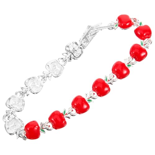 FOMIYES Apfel Armband Damen Charm Armband Leichtes Dekoratives Schmuckstück Rotes Apfel Design für Alltag Hochzeit und Besondere Anlässe von FOMIYES
