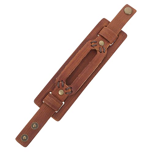 FOMIYES Mehrschichtiges Lederarmband Für Herren Breites Punk-armband Mit Personalisierter Als Für Damen Und Männer Retro-design Manschettenarmband Für Handgelenk von FOMIYES