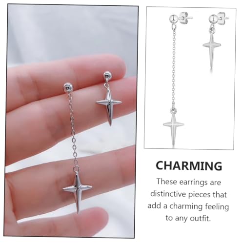 FOMIYES Asymmetrische Damen Ohrhänger Kreuzform Nickelfreie Ohrringe Leicht und Vielseitig für Party Geburtstag Valentinstag Stilvoller Schmuck für Frauen von FOMIYES