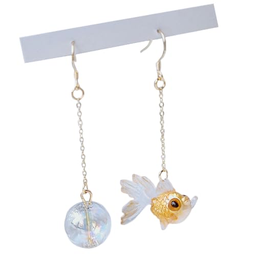 FOMIYES Asymmetrische Goldfisch Ohrringe für Damen Leichtes Harz Schmuck Modisch von FOMIYES