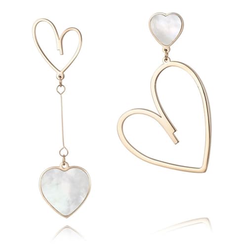 FOMIYES Asymmetrische Love Heart Ohrstecker Damen Stilvolle Titanstahl Ohrhänger Eleganter Modeschmuck für Hochzeit Alltag Dating Kreative Herzform Politur FOMIYES Asymmetrische Love Heart Ohrstecker Damen Stilvolle Titanstahl Ohrhänger Eleganter Modeschmuck für Hochzeit Alltag Dating Kreative Herzform Politur von FOMIYES