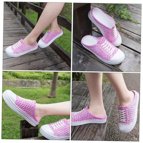 FOMIYES Atmungsaktive Damen Sandalen Sommer Rutschfeste Strandschuhe Leichtes Flexibles Sohlenmaterial Für Garten Pool Und Strand Modisch Und Komfortabel von FOMIYES