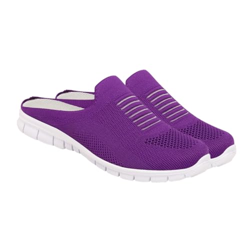 FOMIYES Atmungsaktive Damen Slipper mit offener Ferse rutschfeste Outdoor Schuhe Bequemes Mesh Material Leichtes Design für Alltag Reisen und Freizeit von FOMIYES