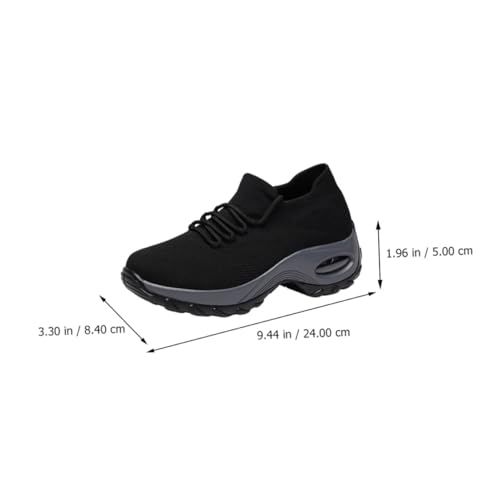 FOMIYES Atmungsaktive Damen Sneaker mit Luftkissendämpfender Dicker Sohle Strapazierfähiges Mesh Leichte Freizeitschuhe für Bequemen Modischen Alltag von FOMIYES
