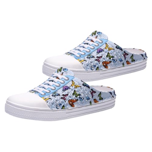 FOMIYES Atmungsaktive Sommer Sandalen Damen Herren Leichte Hohlraum Strand Slipper Rutschfest Freizeit Schuhe Blau von FOMIYES