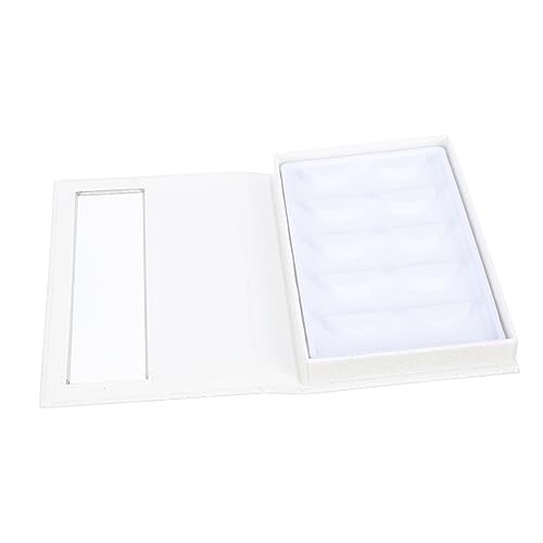 FOMIYES Aufbewahrungsbox Für Falsche Wimpern Kreativer Organizer in Buchform Weiß Kompakte Größe Geeignet Für Den Persönlichen Gebrauch Im Salon von FOMIYES