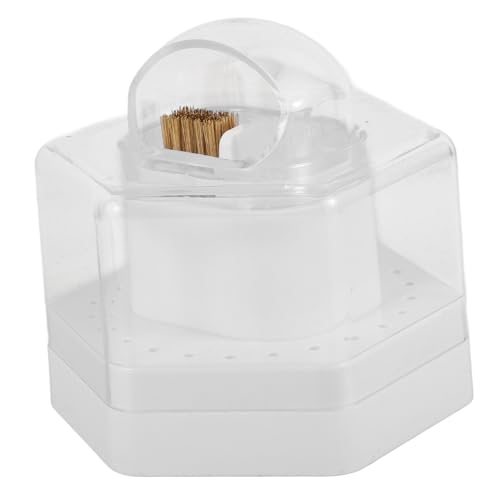 FOMIYES Nagelbohrer-bit- Steckplätze Nagelbohrer-bit-organizer Aufbewahrungsbox Maniküre-werkzeug-präsentationsständer Polier-finishing-etui Weiß von FOMIYES