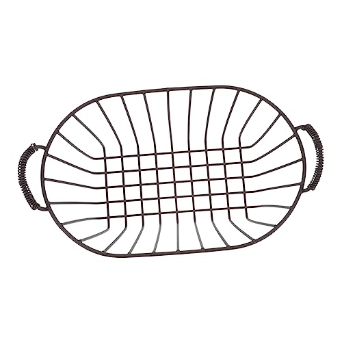 FOMIYES Aufbewahrungskorb Braun Großer Multifunktionaler Drahtkorb mit Seitengriffen Bruchsicherer Desktop Organizer für Zuhause Büro Badezimmer und Schlafzimmer von FOMIYES