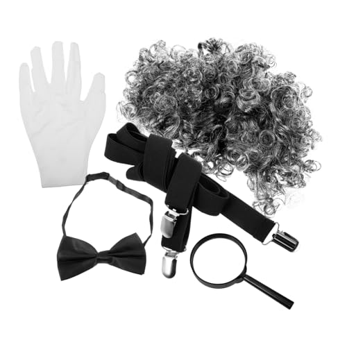 FOMIYES Bachelor Set Professor Perücke Cosplay Requisiten Für Halloween Graduation Bühnenauftritt von FOMIYES