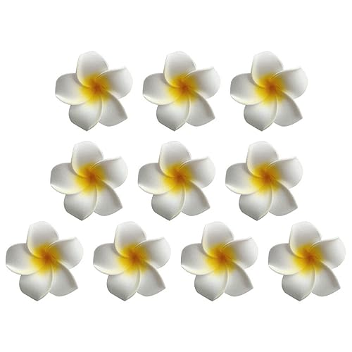 FOMIYES 10st Frangipani-kopfschmuck Pfingstrose Haar Barrettes Blumenhaarspangen Für Frauen Plumeria-haarspangen Für Frauen Chiffon Blumenhaar Fräulein Eva Gänseblümchen Blumenkopfschmuck von FOMIYES