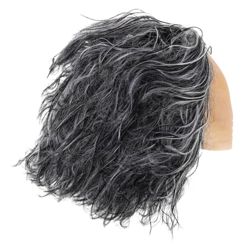 FOMIYES Bald Man Cosplay Perücke für Erwachsene Schwarze und Weiße Halloween Spielhaarpiece für Maskeraden Kostümpartys und Verkleidungen Atmungsaktiv und Bequem Sofortige von FOMIYES