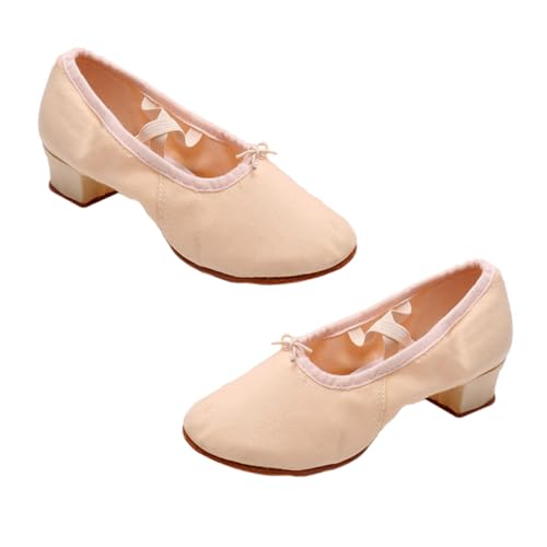 FOMIYES Ballettschuhe Damen Soft Sole mit Niedrigem Absatz Elastisch Leicht und Strapazierfähig für Yoga Tanz Bühnenauftritte Adult Ballet Shoes von FOMIYES