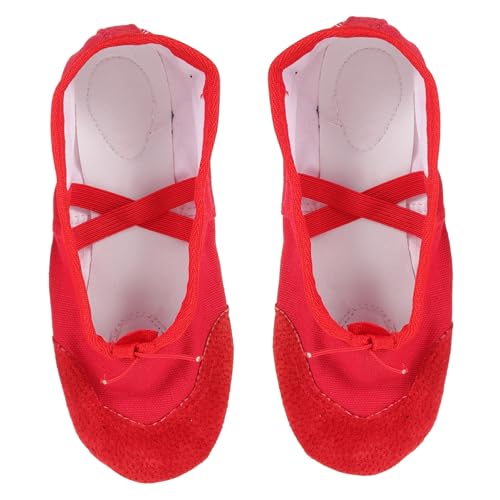 FOMIYES Ballettschuhe PU Glänzend mit Elastischem Band rutschfeste Tanzschläppchen für Yoga Ballett und Weiche Sohle und Erwachsene Praktische Pocket Shoes von FOMIYES