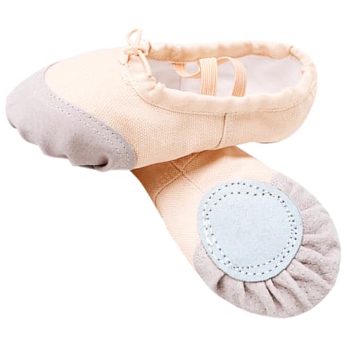 FOMIYES Ballettschuhe für Mädchen und Frauen Weiche rutschfeste Sohle Atmungsaktive Yoga und Tanzschläppchen Komfortable Gymnastikschuhe mit Polsterung Hautfarben von FOMIYES