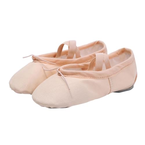 FOMIYES Ballettschuhe mit Elastischem Band Weiche rutschfeste Sohle Atmungsaktive Yoga und Tanzschläppchen für Mädchen Geeignet für Ballett Jazz und Volkstanz Komfortabel und Langlebig von FOMIYES