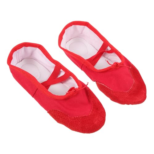 FOMIYES Ballettschuhe mit Elastischem Band rutschfeste Tanzschläppchen mit Weicher Sohle für Erwachsene für Yoga Ballett Jazz und Moderne Tänze Langlebiges Material von FOMIYES