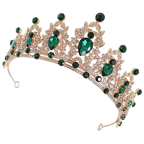 FOMIYES Barock Braut Tiara Krone Haarschmuck Damen Hochzeit Vintage Headdress Langlebiges Design für Fest Hochzeit Party Eleganter Kopfschmuck mit Funkelnden Kristallen Leicht und von FOMIYES