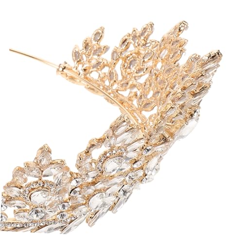 FOMIYES Barock Krone Braut Haarschmuck aus Legierung mit Funkelnden Strasssteinen Königliche Tiara für Hochzeit Geburtstag Festliche Anlässe Langlebiges Brautaccessoire von FOMIYES