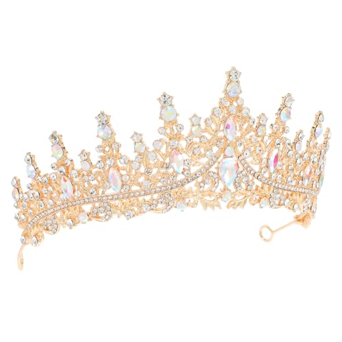 FOMIYES Barock Tiara Damen Krone Braut Haarschmuck Zinklegierung Strass Hochzeit Party Abschlussball Brautjungfer Zubehör von FOMIYES