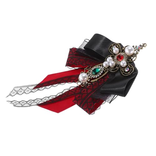 FOMIYES Barockstil Spitzen Schleifenbrosche Damen Corsage Leichtes Metallstoff Design Rote Anstecknadel Eleganter Bow Tie Schmuck für Blusen Kleider Hüte FOMIYES Barockstil Spitzen Schleifenbrosche Damen Corsage Leichtes Metallstoff Design Rote Anstecknadel Eleganter Bow Tie Schmuck für Blusen Kleider Hüte von FOMIYES