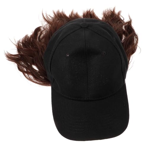 FOMIYES Baseball Cap Damen mit Wellenlocken Perücke Synthetische Haarverlängerung Hochtemperaturfaser Modische Mütze für Alltag Sport Party Halloween und Fotoshootings von FOMIYES