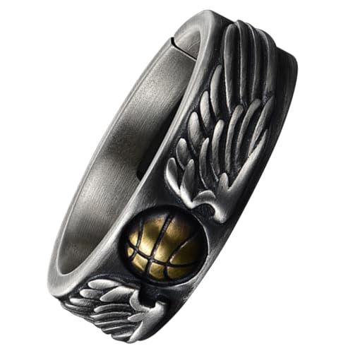 FOMIYES Basketball Charm Ring Herren Metallring Leicht Hautfreundlich Sportlicher Fingerring Trendiger Modeschmuck Für Partys Alltag von FOMIYES
