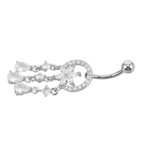 FOMIYES Bauchnabelpiercing Edelstahl Damen Design Robuster Nabelring Glänzend für Party Urlaub Nachtclub Modisches Piercing Schmuck Accessoire von FOMIYES
