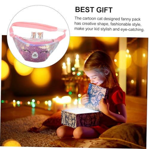 FOMIYES Bauchtasche mit Niedlichem Katzenmotiv Pu Material Langlebig und Vielseitig als Brust Umhängetasche für Mädchen Geschenk zu Geburtstag Weihnachten oder Neujahr Praktische Tasche von FOMIYES