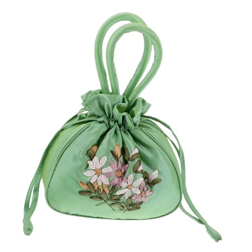 FOMIYES Bestickte Mutterhandtasche Bestickte Geldbörse Sticked Draw String Handtasche Handtasche Mit Kordelzug Kleine Blumenhandtasche Blütenbeutel Zum Kordelstrich Grün Polyester FOMIYES Bestickte Mutterhandtasche Bestickte Geldbörse Sticked Draw String Handtasche Handtasche Mit Kordelzug Kleine Blumenhandtasche Blütenbeutel Zum Kordelstrich Grün Polyester von FOMIYES