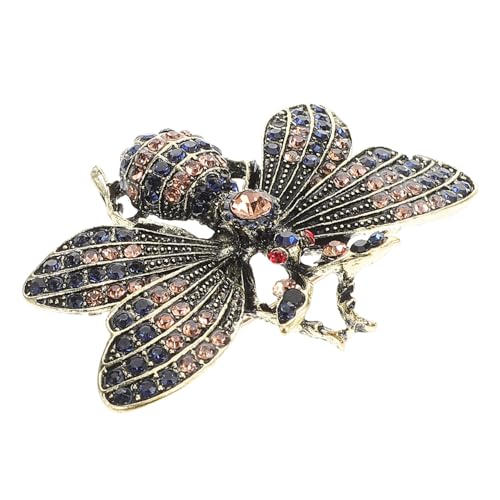FOMIYES Bienenbrosche mit Funkelnden Strasssteinen Vintage Insektenpin Modisches Unisex Accessoire für Damen und Herren Vielseitiger Anstecker für Kleidung Hüte und Schals von FOMIYES