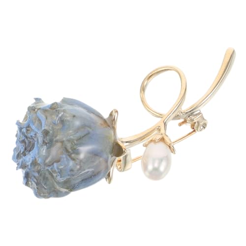 FOMIYES Blaue Rosenbrosche Damen Modische Blüten-anstecknadel für Jacken Kleider Pullover und Schals Stilvolles Blumen Schmuck-accessoire Vielseitig Tragbar von FOMIYES