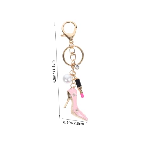 FOMIYES Bling Schlüsselanhänger Damen Lippenstift und Parfümflakon Anhänger aus Metall mit Strass Kreative Handtaschen Deko Langlebiger Eisenschmuck Geschenkidee für Frauen von FOMIYES