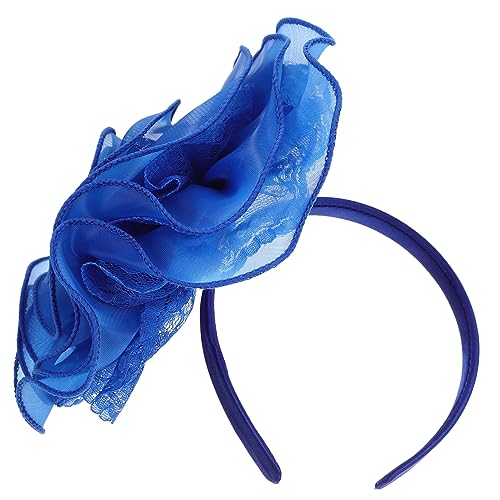 FOMIYES Blumenstirnband Aus Spitze Hochzeits-spitzenblumen-stirnband Fascinator-mütze Für Damen Blumenmädchen-kopfschmuck Blumen-haarschmuck Modellieren Große Fräulein Metall von FOMIYES