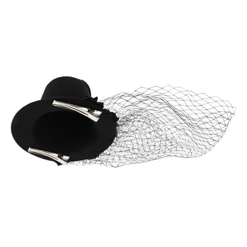 FOMIYES Blumen-fascinator-hüte Aus Federnetz Im Vintage-stil Mini-haarspangen Mit Rosenblumenhut Zylinderhut Halloween Und Tea-party-fascinator Haar-accessoires Für von FOMIYES