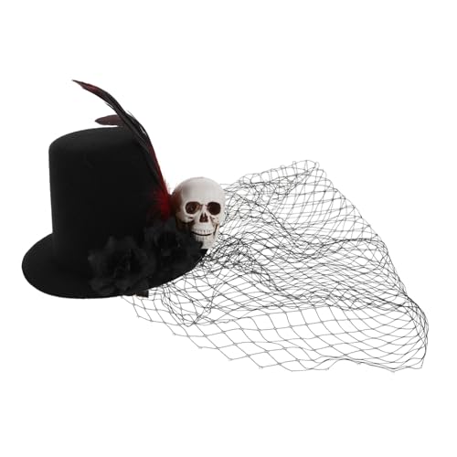 FOMIYES Blumen-fascinator-hüte Aus Federnetz Mit Rosenblumenhut Mini-haarspangen Für Halloween-kopfbedeckungsdekorationen Tea-party-fascinatoren Und Haar-accessoires von FOMIYES
