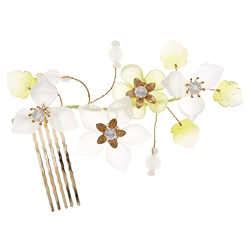 FOMIYES Blumenkamm Haarkamm Haarschmuck Für Damen Haarkämme Für Frauen Accessoires Für Damen Hochzeit Kopfschmuck Hochzeitsdekorationen Für Die Zeremonie Braut Metall Hochzeitskleid Blüte von FOMIYES