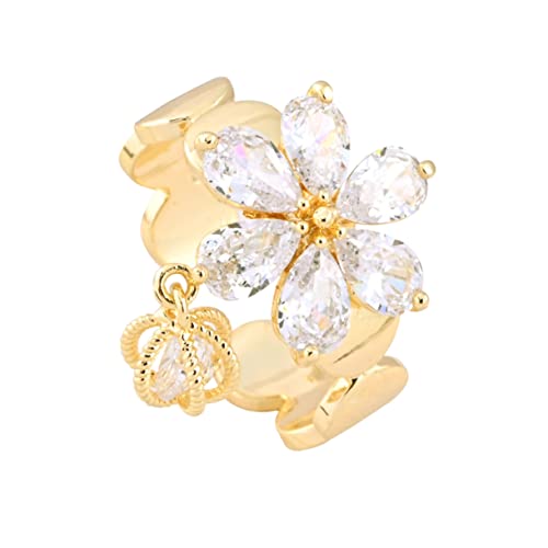 FOMIYES Blumenring mit Quaste Verstellbarer Fingerring Kupfer Elegantes für Damen Stilvolles Accessoire für Zeigefinger von FOMIYES