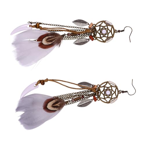 FOMIYES Böhmische Ohrhänger Damen Design Weiß Modischer Ear Dangle Schmuck Für Alltag Casual Look von FOMIYES