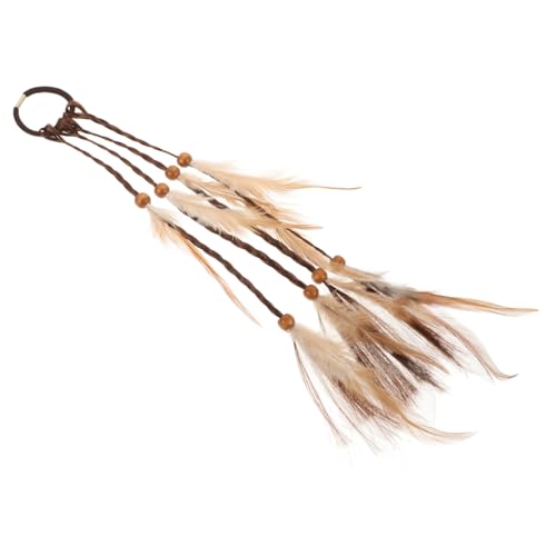 FOMIYES Bohemian Haarband Handgefertigt mit Federn Multifunktionales Haarschmuckseil für Damen Vielseitig als Haarband Armband oder Halskette Tragbar für Festivals Karneval und von FOMIYES