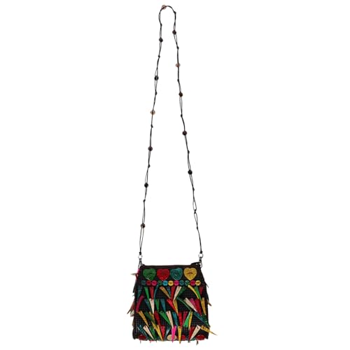 FOMIYES Boho Fransentasche Damen Vintage Quasten Schultertasche Crossbody Bag für Alltag Strand Party Reise von FOMIYES