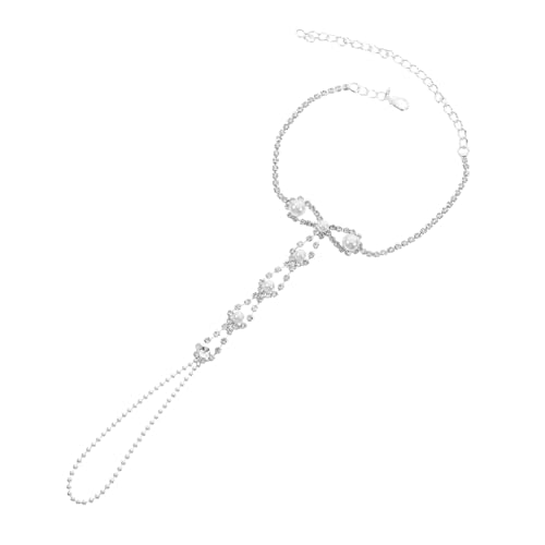 FOMIYES Boho Fußkettchen Silber mit Zehenring Damen Schmuck Sommer Strand Hochzeit Barfuß Sandale Schmuck Fußkette Modisch Vielseitig und für Frauen von FOMIYES