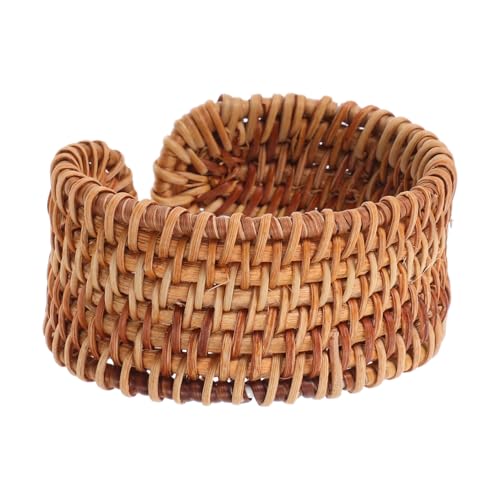 FOMIYES Wickelarmband Aus Geflochtenem Rattan Handgefertigtes Leichtes Und Langlebiges Schmuckstück Für Damen Bohemian Woven Chunky Armband Für Sommer Strandfestivals von FOMIYES