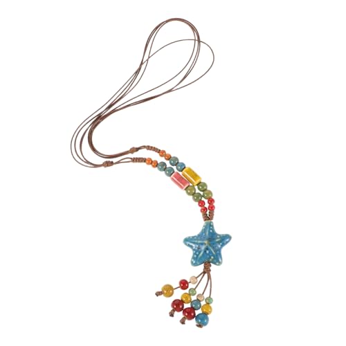 FOMIYES Boho Keramik Perlenkette mit Stern Anhänger Leichter Ethno Schmuck Modernem Chinesischem Stil Farbenfrohe Lange Halskette für Frauen und Mädchen für Sommer Strand und Reisen FOMIYES Boho Keramik Perlenkette mit Stern Anhänger Leichter Ethno Schmuck Modernem Chinesischem Stil Farbenfrohe Lange Halskette für Frauen und Mädchen für Sommer Strand und Reisen von FOMIYES