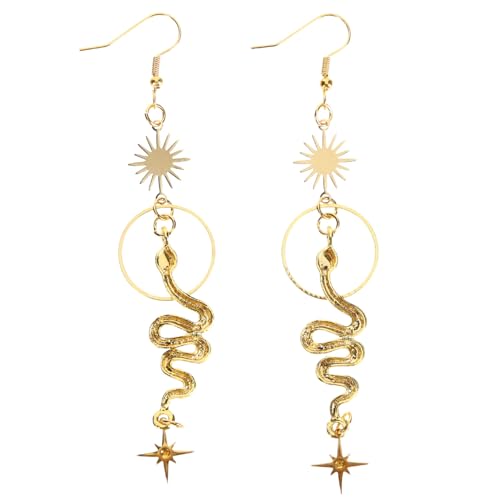 FOMIYES Boho Ohrringe Damen Goldfarbene Snake Ear Studs Modeschmuck Schlangenform Ohrstecker Alltag und Party Schmuck von FOMIYES