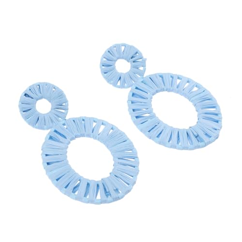 FOMIYES Boho Raffia Ohrringe Damen Sommer Statement Ohrschmuck Handgefertigt Leicht Elegant Für Hochzeit Festival Geburtstag Dating von FOMIYES
