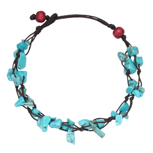 FOMIYES Boho Stil Fußkettchen Damen Kreativ Geflochtene Fußkette Verstellbar Leichtes Accessoire für Sommer Strand und Alltag von FOMIYES