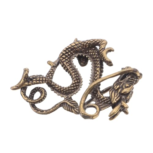 FOMIYES Brass Dragon Schlüsselanhänger Vintage Anhänger aus Messing Retro Chinesisches Glücksbringer Auto Schmuck Anhänger DIY Karabiner für Autoschlüssel und Bastelbedarf von FOMIYES
