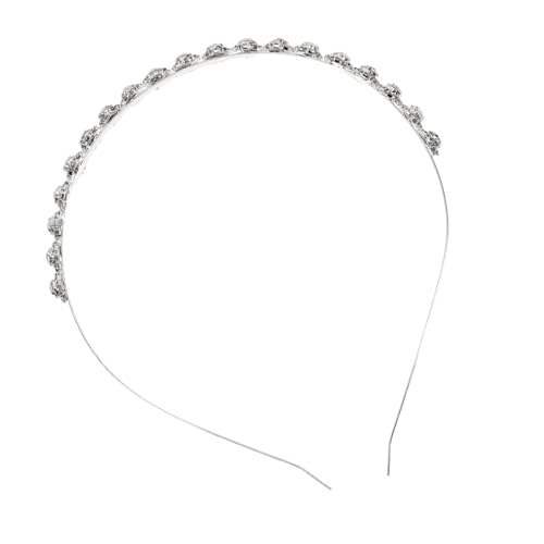 FOMIYES Braut Haarschmuck Wasserdiamant Blüten Kopfschmuck Elegant Leicht für Hochzeit Fest Hochzeit Haarschmuck Perlen Tiara Damen Accessoire Weiß von FOMIYES